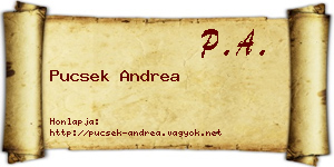 Pucsek Andrea névjegykártya